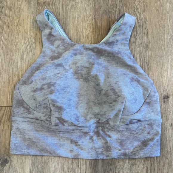 Lululemon Wunder Train Longline Bra Marble Dye Medium Support Yoga Size 6 - Picture 3 of 7